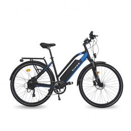 URBANBIKER Vélos de montagne électriques URBANBIKER vélo électrique VTC VIENA (Bleu 26"), Batterie Lithium-ION Cellules Samsung 840Wh (48V et 17, 5Ah), Moteur 350W, 26 Pouces, Freins hydrauliques