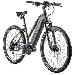 Leaderfox vélo Velo electrique-vae vtc leader fox 28'' exeter 2021 femme moteur central bafang 36v m300 80nm batterie 15a gris mat-bmanc 9v (20'' - h52cm - taille l - pour adulte de 178cm 185cm)