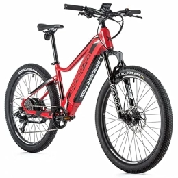 Leaderfox vélo Velo Electrique-VAE VTT Leader Fox 26'' arimo 2021 Mixte Rouge-Noir 8v Moteur Roue AR bafang 36v 45nm Batterie 15ah (14'' - h38cm - Taille XS - pour Adulte de 148cm à 158cm)