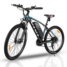 Vivi Vélos de montagne électriques VIVI 27.5" Vélo Electrique de Montagne, 350W 36V 10.4Ah Batterie Lithium-ION Vélo de Montagne électrique Vélo de 25KM / H, Shimano Dérailleurs 21 Vitesses E-Bike VTT pour Adulte (Bleu)