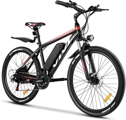 Vivi vélo VIVI Velo Electrique, 26" / 27.5" VTT Électrique, 250W Vélo électrique pour Adultes avec Batterie Lithium-ION Amovible De 10, 4 Ah, Shimano 21 Vitesses (Rouge)