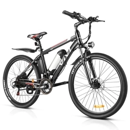 Vivi vélo Vivi Vélo électrique de Montagne 26", Vélo Électrique pour Adulte, 250W E-Bike avec Batterie Lithium-ION Amovible 8Ah, Shimano 21 Vitesses (Noir)