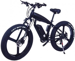 RDJM Vélos de montagne électriques Vtt electrique, 26inch Fat Tire vélo électrique 48V 10Ah / 15Ah grande capacité Batterie au Lithium Ville Adulte E-Bikes 21 / 24 / 27 / 30 électrique Vélo de montagne délais ( Color : 15ah , Size : BlackB )
