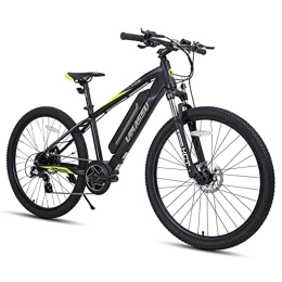 ROCKSHARK vélo VTT électrique LAMASSU 27, 5 Pouces Shimano 8 Vitesses pour Adultes avec Cadre en Aluminium 406mm E-MTB avec Frein à Disque et Affichage LCD Batterie 36V 11.6Ah Noir