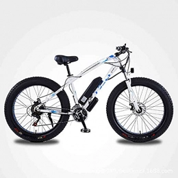 WXXMZY vélo Vélo Électrique 26"Fat Tire Bike 350W 36V / 8AH Batterie Cyclomoteur Snow Beach Mountain Bike Accélérateur Et Pédale Assist (Color : White, Size : 8AH)