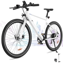ELEKGO vélo Vélo Électrique, Ville E-Bike Vélo Électrique avec Batteries Amovibles au Lithium 36V 12Ah, Cadre en Aluminium, vélo de Montagne électrique 7 Vitesses, VTT Électrique pour Adultes, Autonomie 40-80km