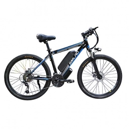 WQY Vélos de montagne électriques Vélo Électrique, Vélo Adulte Citybike E-Bike avec Moteur 350 W 48V 10 AH Batterie Au Lithium Amovible 21 Vitesses Shifter pour Les Déplacements en Banlieue, Black Blue