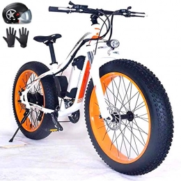 Amantiy vélo Vélo électrique, 26 "Vélo électrique 36V 350 - 500W 10.4Ah 2.4Ah amovible pneu de pneu de pneu de la batterie de pneu de pneu pour sports de voyage de cyclisme ( Color : White Orange , Size : 250W )