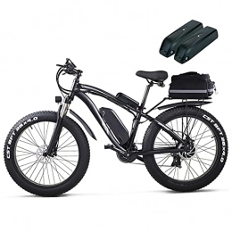 Vikzche Q Vélos de montagne électriques Vélo électrique 66 cm 48 V 1000 W avec moteur Shimano 21 vitesses, batterie au lithium, frein à disque hydraulique Shengmilo MX02S Snow Ebike