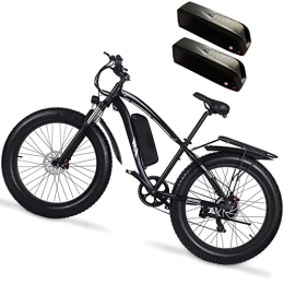 Vikzche Q Vélos de montagne électriques Vélo électrique de 26 pouces tout-terrain - Pédale d'assistance 17 Ah - Deux batteries au lithium - Frein à disque hydraulique Shengmilo MX02S