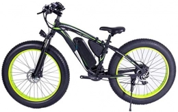 WJSWD Vélos de montagne électriques Vélo électrique de montagne 48 V 1000 W avec gros pneus de 66 cm - 21 vitesses - Fourche de suspension pour homme - Freins à disque hydrauliques - Batterie au lithium