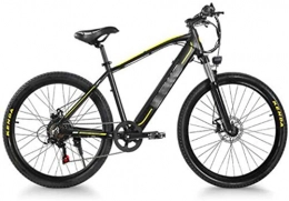 WJSWD Vélos de montagne électriques Vélo électrique de neige de 66 cm, 48 V 350 W, vitesse variable, fourche de suspension avec écran LCD, batterie au lithium, pour adultes (couleur : noir)