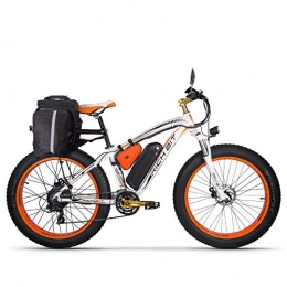 RICH BIT Vélos de montagne électriques Vélo électrique RICH BIT 012 vélo électrique Homme 1000w avec Batterie au Lithium détachable 48V 12.5Ah, écran LCD, Shimano 21 vitesses1 (Rouge et Blanc 2.0, Batterie au Lithium 48V 12.5Ah)