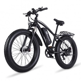 Shengmilo Vélos de montagne électriques Vélo électrique Shengmilo 48V, MX02S, Couple 95N∙M, vélo de Montagne électrique Shimano 7 Vitesses pour Adultes, Double Frein hydraulique, vélos électriques 26 * 4.0 Fat Tire (Noir)