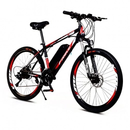 HUDIE Vélos de montagne électriques Vélo électrique, Vélos électriques pour Adultes, Bike, Vélos électriques, Vélo Hybride, Vélo pour Hommes, Trois Modes D'équitation(Color:Rouge)