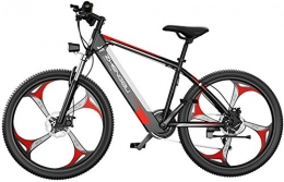 LRXG Vélos de montagne électriques Vélos Vélo De Montagne électrique De 26 Pouces Pour Adultes, VTT Semi-rigides Vélo électrique 400W Avec Batterie Au Lithium 48V 10Ah, Vélo De Trajet Avec Vélos Hybrides à 27 Vitesses(Color:rouge)