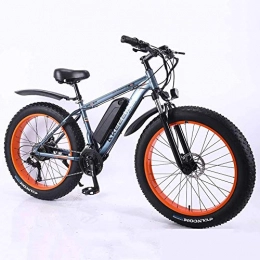 LRXG vélo Vélos Vélos Hybrides De 26 ", Assistance électrique Pour Vélo De Montagne électrique, Batterie Lithium-ion Amovible 36 V 350 W, Vélos De Neige En Alliage D'aluminium Mountain E B(Color:Gris, Size:13AH)