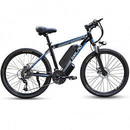 YANGAC Vélos de montagne électriques Vélos électriques pour Adultes, 26 Pouces Velo Electrique 1000W Motor de avec Batterie Lithium-ION Amovible 13Ah, Professionnel 21 Vitesses (EU Warehouse), Blue