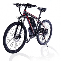 YANGAC Vélos de montagne électriques Vélos électriques pour Adultes, 26 Pouces Velo Electrique 1000W Motor de avec Batterie Lithium-ION Amovible 13Ah, Professionnel 21 Vitesses (EU Warehouse), Red