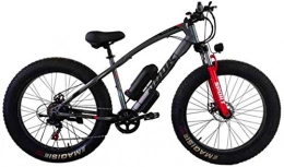 Fangfang vélo Vélos électriques, Vélo électrique Batterie au Lithium Fat pneus Lieu de VTT for Adultes des pneus Larges Boost Cross-Country Neige, Gris, Bicyclette