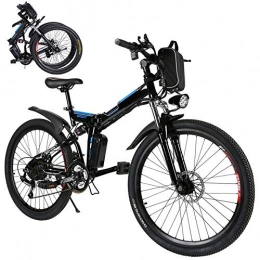 Wheel-hy Vélos de montagne électriques Wheel-hy Vlo lectrique 26" pour vlo de Montagne lectrique avec moyeu Shimano 21 Vitesses, e-Bike Pliant 36V 250W Batterie au Lithium de Grande Capacit
