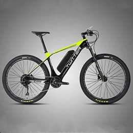 Xinxie1 vélo Xinxie1 Électrique de vélo de Montagne, 26 Pouces Pliant E-Bike avec des Super-légers en Alliage de magnésium 6 Spokes Roue intégrée, Premium Full Suspension et 21 Vitesses de Vitesse avec, Jaune