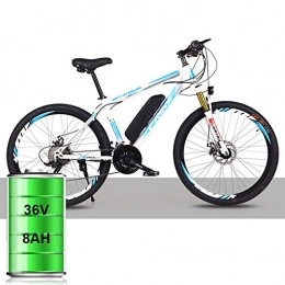YBCN vélo YBCN Une Version Améliorée d'un Vélo De Montagne Électrique avec Un Système De Changement De Vitesse 21 / 27 36V Batterie Au Lithium 8AH / 10AH 26 Pouces, Blanc Bleu, 21speed Flagship