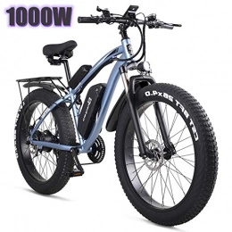 YMWD vélo YMWD 1000W Vlo Electrique 26" E-Bike VTT lectrique pour Adultes avec Batterie Au Lithium De Grande Capacit 48V 17Ah Ville Lger Vlo De avec Moyeu 21 Vitesses, Bleu, One Batteries